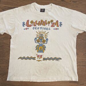 Vintage 1993 Lollapalooza Festival Shirt Giant Authentic Grunge Rock Bands XL